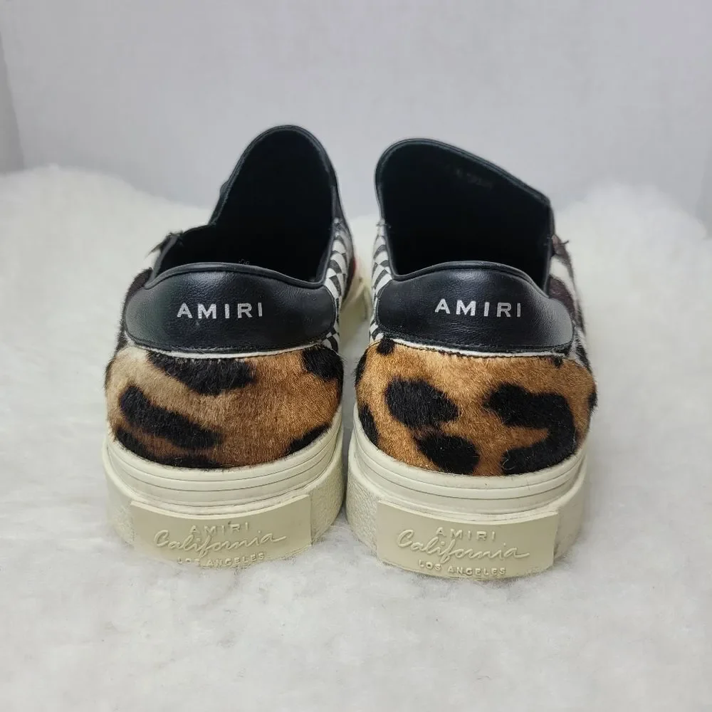 Amiri Slip On Palm Patchwork Mens  Sneakers Shoes Size 6 US 39 EUR